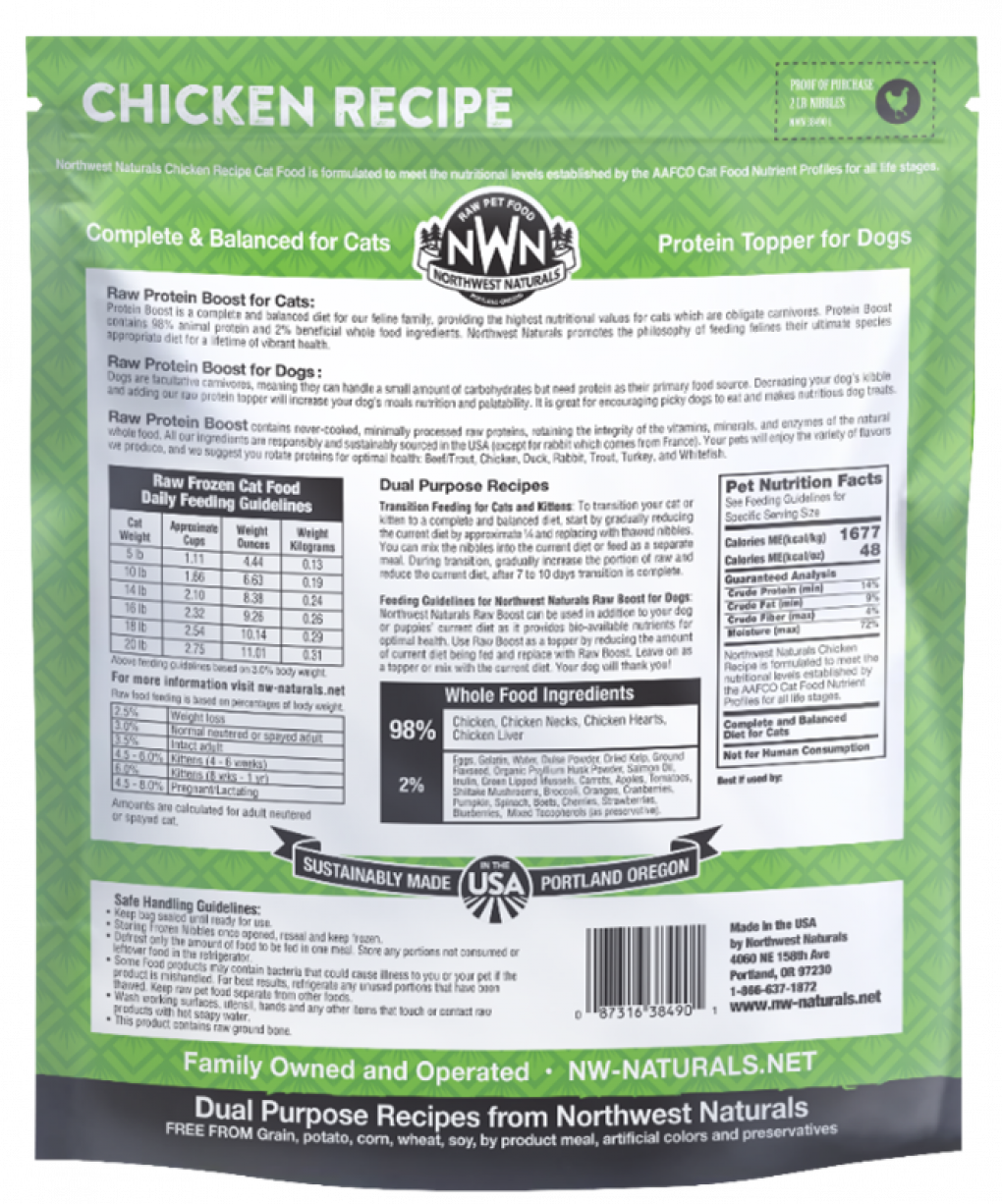 Northwest Naturals Voluntarily Recalls Two Raw Pet Food Products Because of Possible Salmonella & Listeria Monocytogenes Health Risk