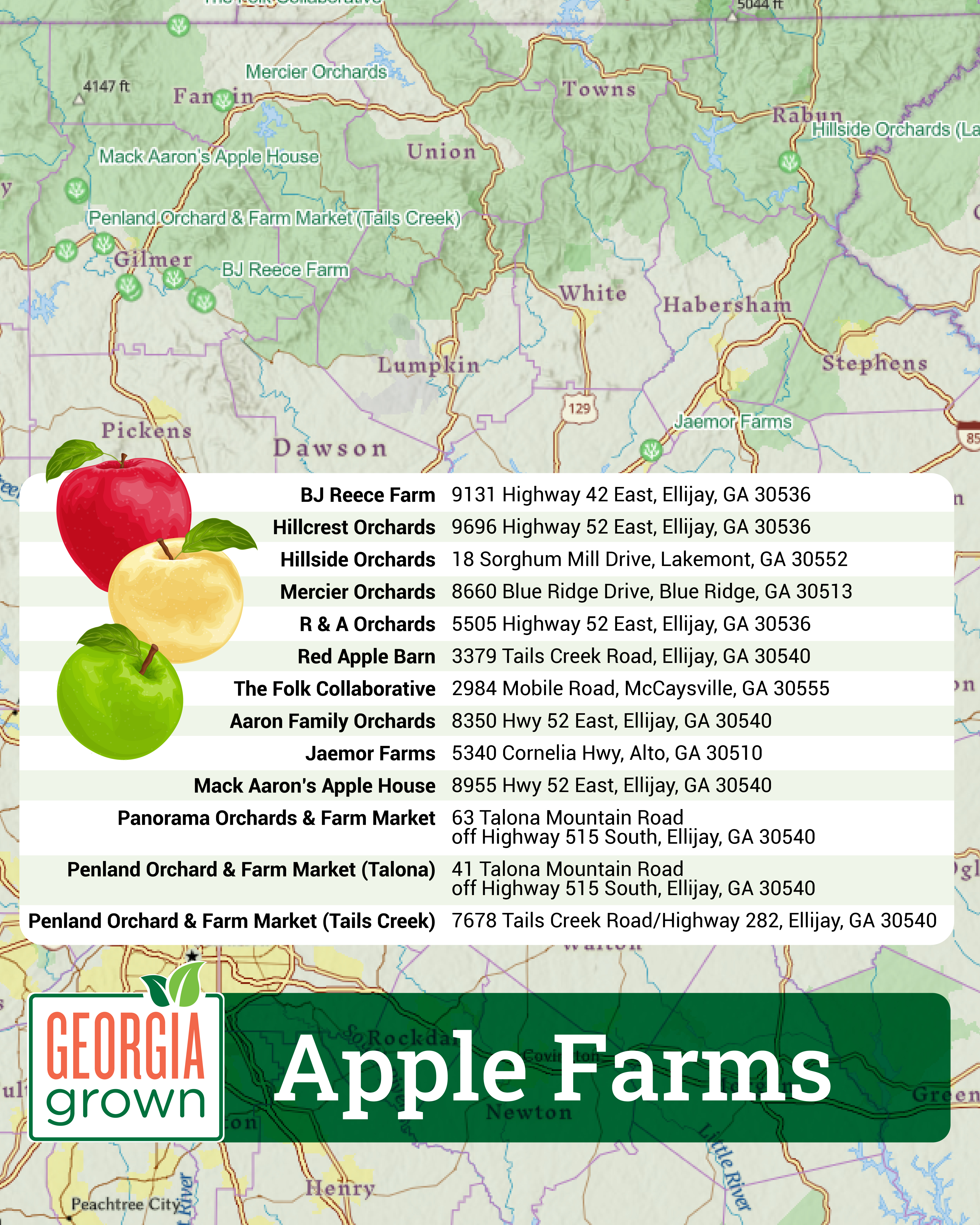 Statewide Apple Orchards Map Preview