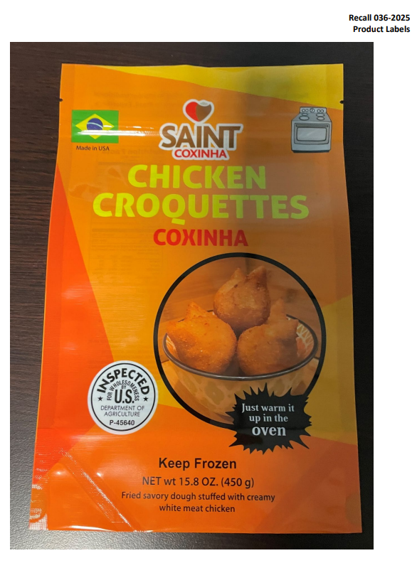 Brazilian Taste Recalls Frozen Chicken and Beef Croquette Products Due to Misbranding and an Undeclared Allergen