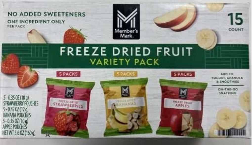 Doehler Dry Ingredient Solutions, LLC recalls Member’s Mark Freeze Dried Fruit Variety Pack for Listeria monocytogenes contamination Doehler Dry Ingredient Solutions, LLC recalls Member’s Mark Freeze Dried Fruit Variety Pack for Listeria monocytogenes contamination