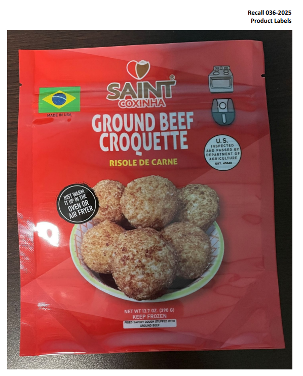 Brazilian Taste Recalls Frozen Chicken and Beef Croquette Products Due to Misbranding and an Undeclared Allergen