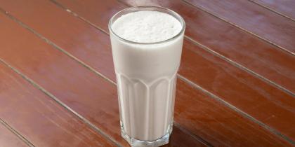 Glass of Milk on Table