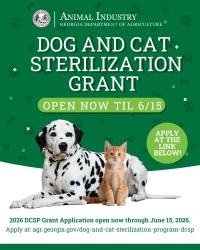 Dog and Cat Sterilization Program 2026 Grant Application Open Now