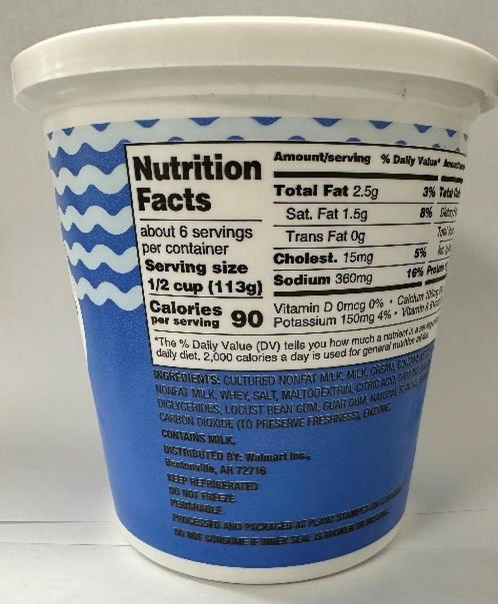 Saputo USA Recalls Great Value Cottage Cheese Because of Possible Health Risk Saputo USA Recalls Great Value Cottage Cheese Because of Possible Health Risk