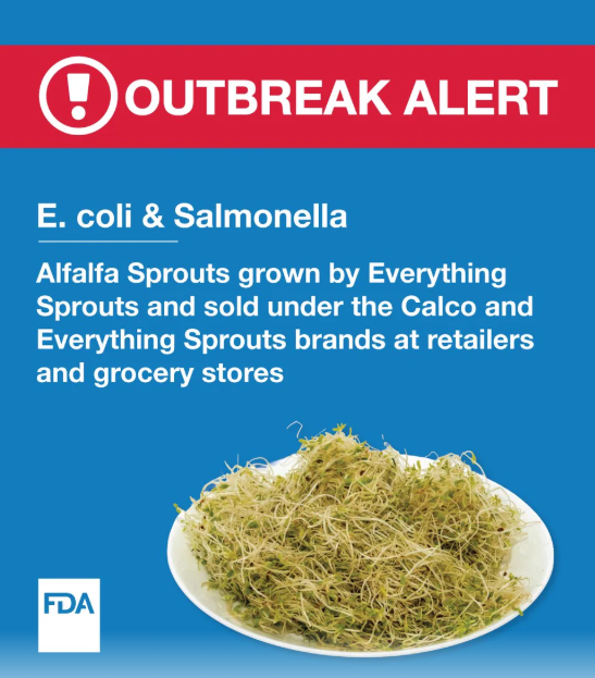Outbreak Investigation of Shiga Toxin-producing E. coli & Salmonella: Sprouts (August 2026) Outbreak Investigation of Shiga Toxin-producing E. coli & Salmonella: Sprouts (August 2026)