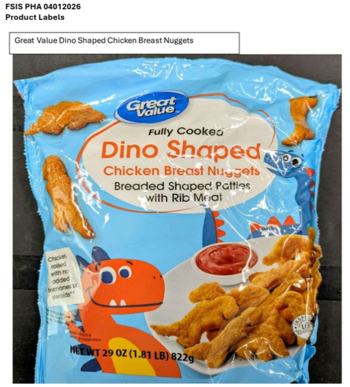 FSIS Issues Public Health Alert For Frozen, Dinosaur-Shaped, Ready-To-Eat Chicken Nuggets Due To Traces Of Lead FSIS Issues Public Health Alert For Frozen, Dinosaur-Shaped, Ready-To-Eat Chicken Nuggets Due To Traces Of Lead