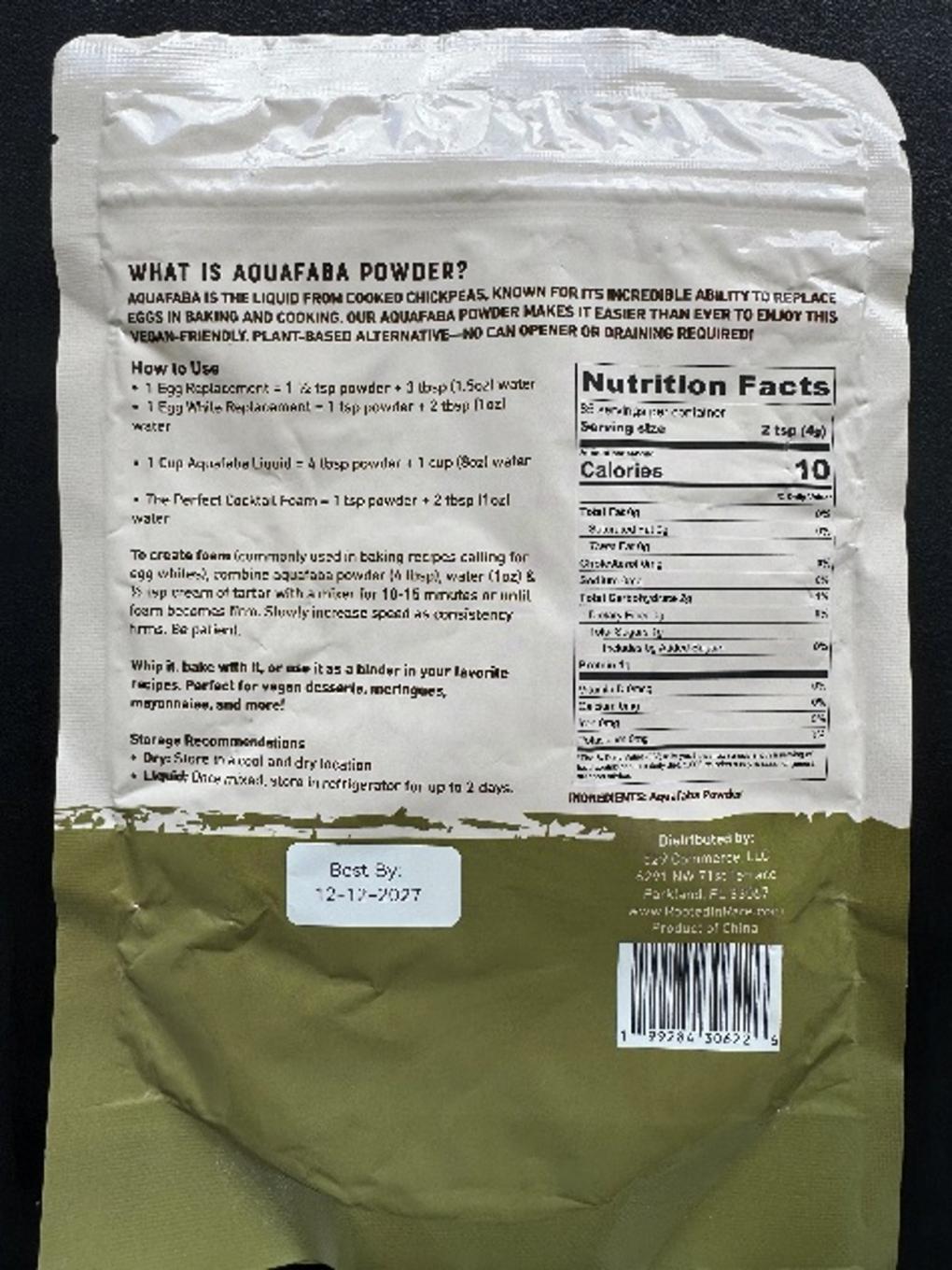 529 Commerce LLC Recalls Rooted in Rare brand Aquafaba Powder due to Undeclared Eggs 529 Commerce LLC Recalls Rooted in Rare brand Aquafaba Powder due to Undeclared Eggs