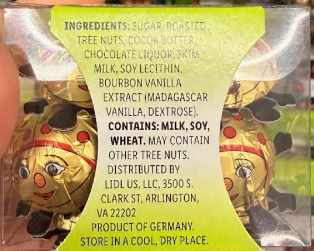 Lidl US Issues Allergy Alert on Undeclared Hazelnuts in Favorina Chocolate Ladybugs – German-Style Nougat Lidl US Issues Allergy Alert on Undeclared Hazelnuts in Favorina Chocolate Ladybugs – German-Style Nougat