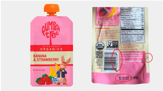 PT Organics Limited Recalls Select Pumpkin Tree Peter Rabbit Organics Banana & Strawberry Fruit Puree Pouches Due to the Potential for Soft Plastic to Enter the Finished Product PT Organics Limited Recalls Select Pumpkin Tree Peter Rabbit Organics Banana & Strawberry Fruit Puree Pouches Due to the Potential for Soft Plastic to Enter the Finished Product