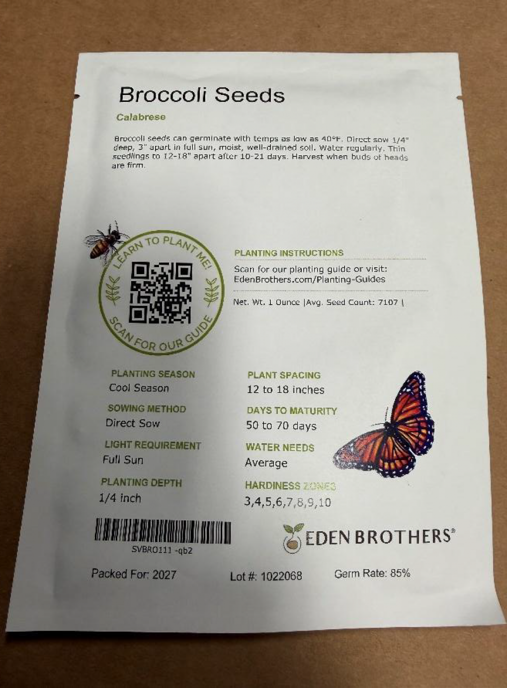 Eden Brothers Recalls Calabrese Broccoli Seeds Due to Possible Salmonella Contamination Eden Brothers Recalls Calabrese Broccoli Seeds Due to Possible Salmonella Contamination
